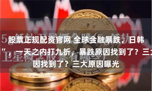 股票正规配资官网 全球金融暴跌，日韩股市“血崩”，一天之内打九折，暴跌原因找到了？三大原因曝光
